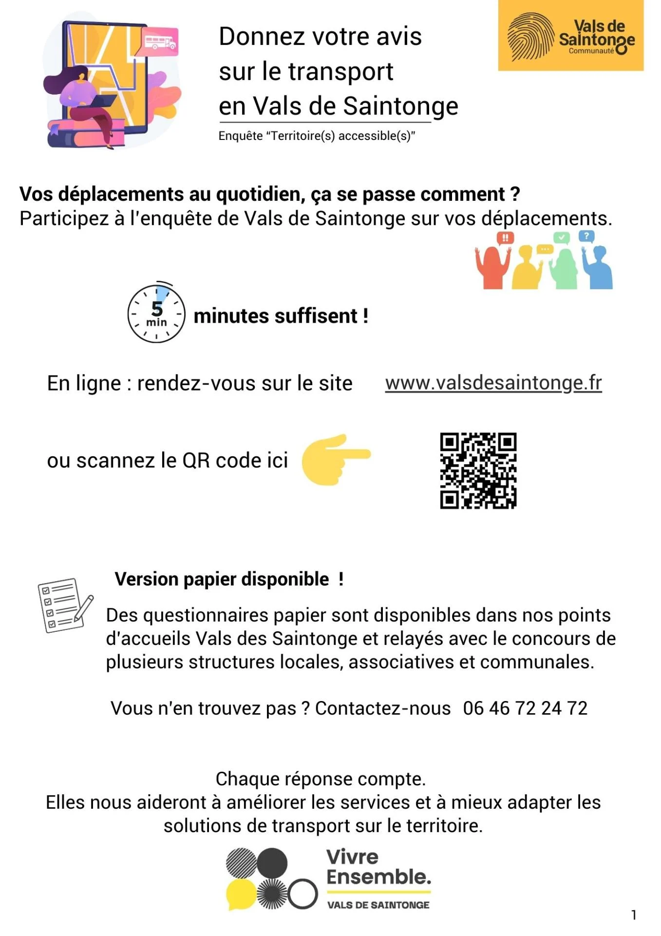 Flyer enquete transport en vals de saintonge